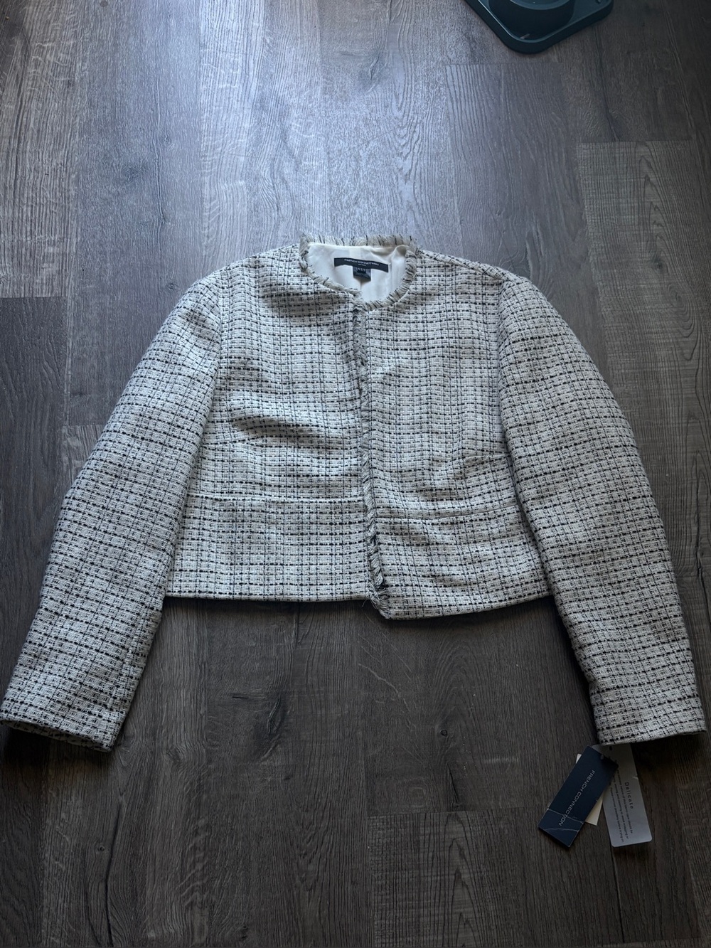 French ConnectionStyle: Effie Boucle / Tweed Open-Front Jacket